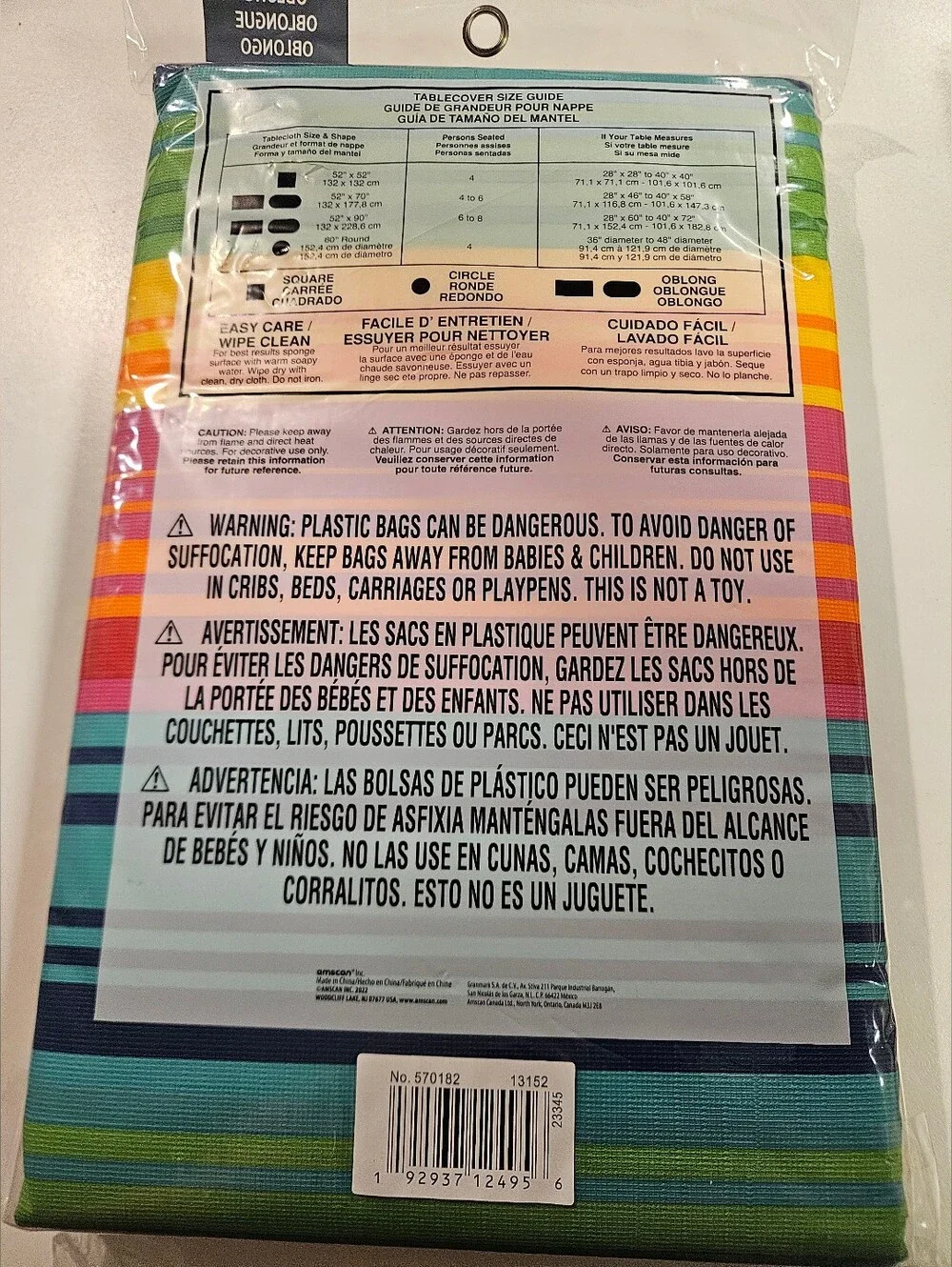 Summer Heavy Weight Reusable Picnic Table Cover NWT